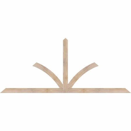 Ekena Millwork Richland Smooth Timber Gable Bracket, Douglas Fir, 96"W x 40"H x 1 1/2"D x 3 1/2"F, 10/12 Pitch GBW096X40X0204RIC00SDF